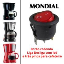 Botão Interruptor Chave Cafeteira Mondial Bella Arome Black