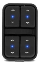 Botão Interruptor De Vidro Elétrico Quadruplo Led Azul Agile