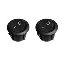 Botão Interruptor Liga Desliga Redondo 02 Peças Várias Cores Botão Interruptor Liga Desliga Redondo 02 Peças Várias Cores