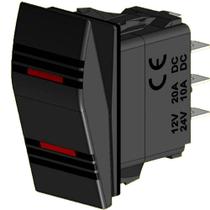 Botão Interruptor On Off On 2 Leds Vermelho 4 Pinos Preto Botão Interruptor On Off On 2 Leds Vermelho 4 Pinos Preto