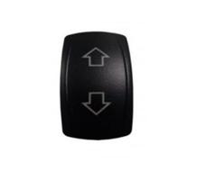 Botão Interruptor Preto Sobe/Desce 2 LEDs - 12/24V - 20/10A Botão Interruptor Preto Sobe/Desce 2 LEDs - 12/24V - 20/10A