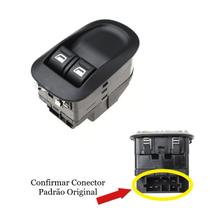 Botão Interruptor Vidro Elétrico Dianteiro Duplo Peugeot 206 207 Conector Padrão Original