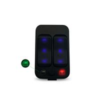 Botão Interruptor Vidro Elétrico Duplo Com Bloqueio Azul