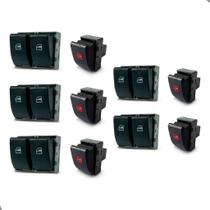 Botão Interruptor Vidro Elétrico Simples Duplo Fox Voyage Saveiro Gol Parati G4 G5 G6 G7 5 Pares