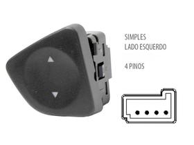 Botão Interruptor Vidro Elétrico Simples Uno Esquerdo Botão Interruptor Vidro Elétrico Simples Uno Esquerdo