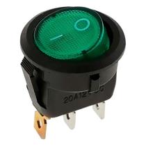 Botão Led 12v Liga E Desliga Interruptor Chave Gangorra Verde
