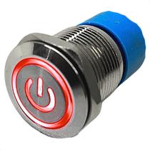 Botão Led Inox 12V 19MM 3A Liga Desliga Onn Off Power Start com Trava Alta Durabilidade Botão Led Inox 12V 19MM 3A Liga Desliga Onn Off Power Start com Trava Alta Durabilidade