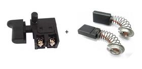 Botão Liga Desliga Serra Makita 4100NH e Jogo de Escova Carvão 303