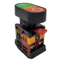 Botão LK- APBB Duplo Iluminação Led 1NA+1NF - Lukma