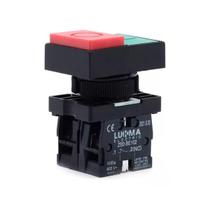 Botão Lk2 22mm Duplo Verde Vermelho 1Na+1Nf EL8425