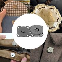 Botão Magnético 14mm Fecho Imantado Preto P/ Costurar imã