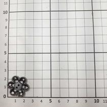 Botão Metal chumbo 22mm 2 Furos Flor 15Un 50Un 100Un vestidos uniformes casacos blazer Botões 44625V Botão Metal chumbo 22mm 2 Furos Flor 15Un 50Un 100Un vestidos uniformes casacos blazer Botões 44625V