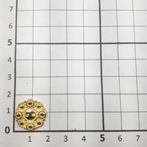 Botão Metal Dourado 17mm 2 Furos 15Un 100Un 200Un confecção roupas artesanato casaco Botões 44615V
