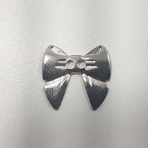 Botão Metal Prata 18mm 2 Furos Laço 15Un 100Un 200Un confecção vestidos artesanato casacos Botões 44619V