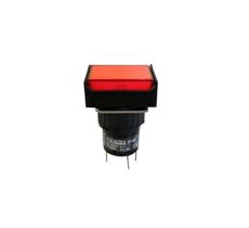 Botão Metaltex 16mm 2 Rev LED 220V Vermelho P16Il