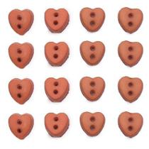 Botão Mini Coração - 40 unid