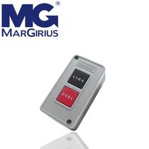 Botão monobloco Pulsador Para Comando com Gravação Liga e Desliga Margirius 12005 C1A1FEP1S