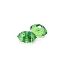 Botão Oval Facetado Acrílico Verde Transparente 10x15mm 30pçs 24g