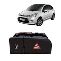 Botão Painel Pisca Alerta Trava Porta Citroen C3 2017 A 2020