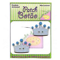 Botão Patch Coroa Azul Príncipe 2599 - 2 unidades