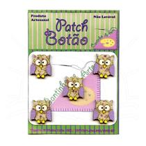 Botão Patch Corujinha Lilás 1537 - 5 unid Botão Patch Corujinha Lilás 1537 - 5 unid