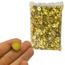 Botão Pezinho 15mm Dourado Com Alça Para Costura Artesanato Pacote 500 Unidades