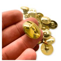 Botão Pezinho 25mm Dourado Grande Para Blazer Casaco 50 peças Botão Pezinho 25mm Dourado Grande Para Blazer Casaco 50 peças