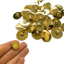 Botão Pezinho Dourado Costura 13mm 15mm 18mm ou 20mm - 100 Peças Botão Pezinho Dourado Costura 13mm 15mm 18mm ou 20mm - 100 Peças