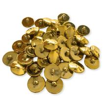 Botão Pezinho Dourado Escolha o Tamanho Para Costura Artesanato - 50 Unidades