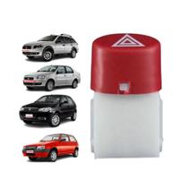 Botão Pisca Alerta Palio Siena Strada Vermelho 12057060