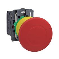 Botão Plástico Girar Para Destravar D40 22mm 1NA+1NF Vermelho XB5AS8445 - Schneider - Schneider Elec