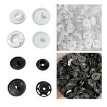 Botão Pressão Tic Tac 12mm Preto ou Branco - 1000 peças Botão Pressão Tic Tac 12mm Preto ou Branco - 1000 peças
