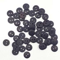 Botão Preto 10mm 2 Furos Plástico Abs Fosco 50Un 100Un 200Un vestidos uniformes casacos blazer Botões 44436V Botão Preto 10mm 2 Furos Plástico Abs Fosco 50Un 100Un 200Un vestidos uniformes casacos blazer Botões 44436V