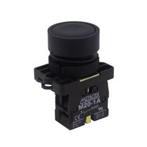Botão Pulsador 22mm 1NA P20AFR-B-1A Preto Metaltex