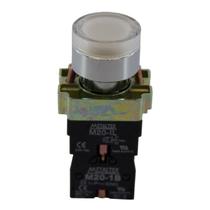 Botão Pulsador Iluminado Branco 1NA+1NF Metaltex Botão Pulsador Iluminado Branco 1NA+1NF Metaltex