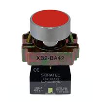 Botão Pulsador Metálico AMPB6R XB2-BA42 1NF Vermelho Sibratec