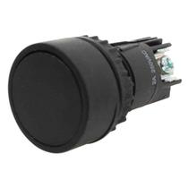 Botão Pulsador Monobloco 22mm 1 Reversível Preto Metaltex
