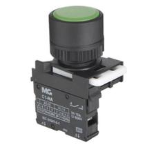 Botão Pulsador Verde Faceado Bloco De Contato 1na