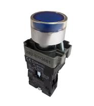 Botao pulso metal xb2-bw3661 iluminado 24v az 1na sibratec