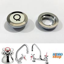 Botão Q Cromado Para Acabamento Deca Belle Époque C52 Tradicional - 4492030