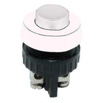 Botão Redondo Cromado Com Pino Branco 1NF Ace Schmersal