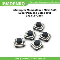 Botão Táctil Super Pequeno Preto 50PCS 3X3X1.5mm 3X3X2mm SMD Micro Momentâneo Montagem Em PCB Botão Táctil Super Pequeno Preto 50PCS 3X3X1.5mm 3X3X2mm SMD Micro Momentâneo Montagem Em PCB