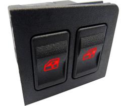 Botão Vidro Elétrico Fiorino Uno 02 a 17 Plástico Preto