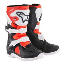 Botas Alpinestars Tech 3S - Preto/Branco/Vermelho - Tamanho 4