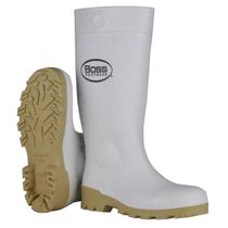 Botas BOSS Unissex em PVC Branco Tamanho 11 Impermeáveis 41 cm Botas BOSS Unissex em PVC Branco Tamanho 11 Impermeáveis 41 cm
