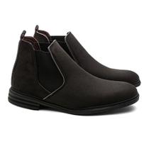 Botas Botina Masculino De Couro Camurça Cano Curto Country - DUPRADO