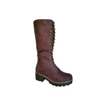 Botas Buccaneer de camurça longa, casuais, casuais, marrons - 7130