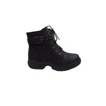 Botas casuais femininas de couro de cano alto
