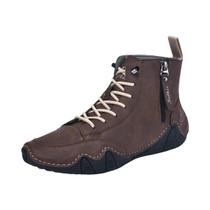 Botas Casuais Masculinas De Couro 2025 Feitas À Mão Confortáveis Respiráveis Antiderrapantes Com