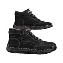 Botas Casuais Masculinas plus Size Costuradas À Mão, Confortáveis E Antiderrapantes Para Uso Ao Ar